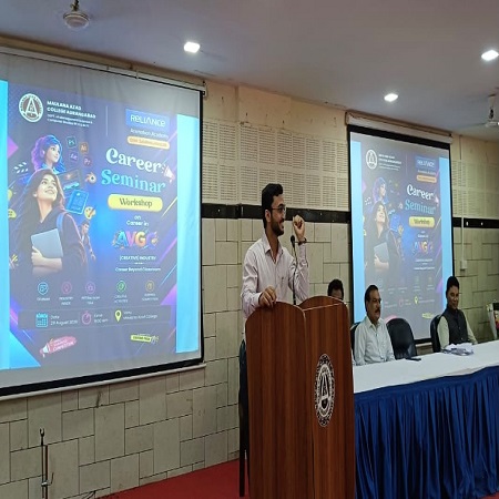Students attending a career guidance session